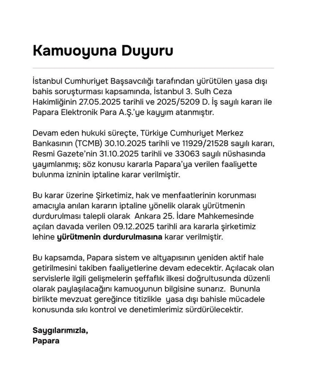 Papara, yeniden faaliyet vermeye başlıyor