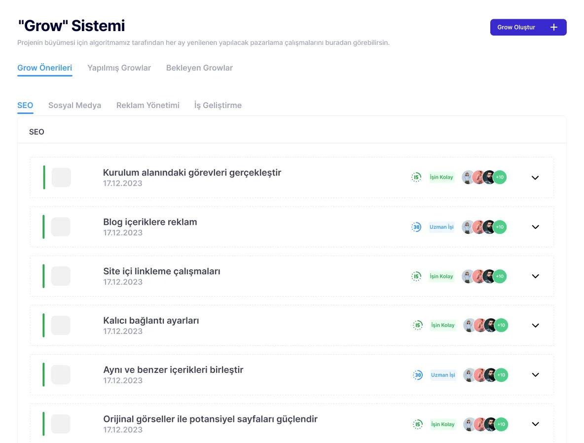 Akıllı dijital pazarlama yönetim platformu: Grower – görsel 1 Akıllı dijital pazarlama yönetim platformu: Grower – görsel 1