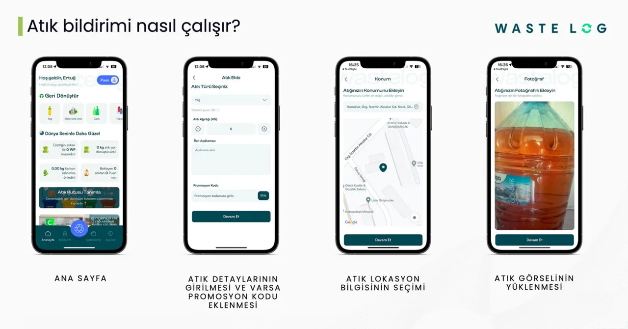 Atıkları geri dönüştüren mobil uygulama: Waste Log – görsel 2 Atıkları geri dönüştüren mobil uygulama: Waste Log – görsel 2