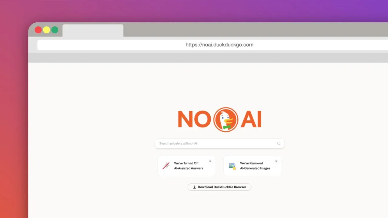 DuckDuckGo, yapay zekasız arama motoru NoAI'ı tanıttı – görsel 1