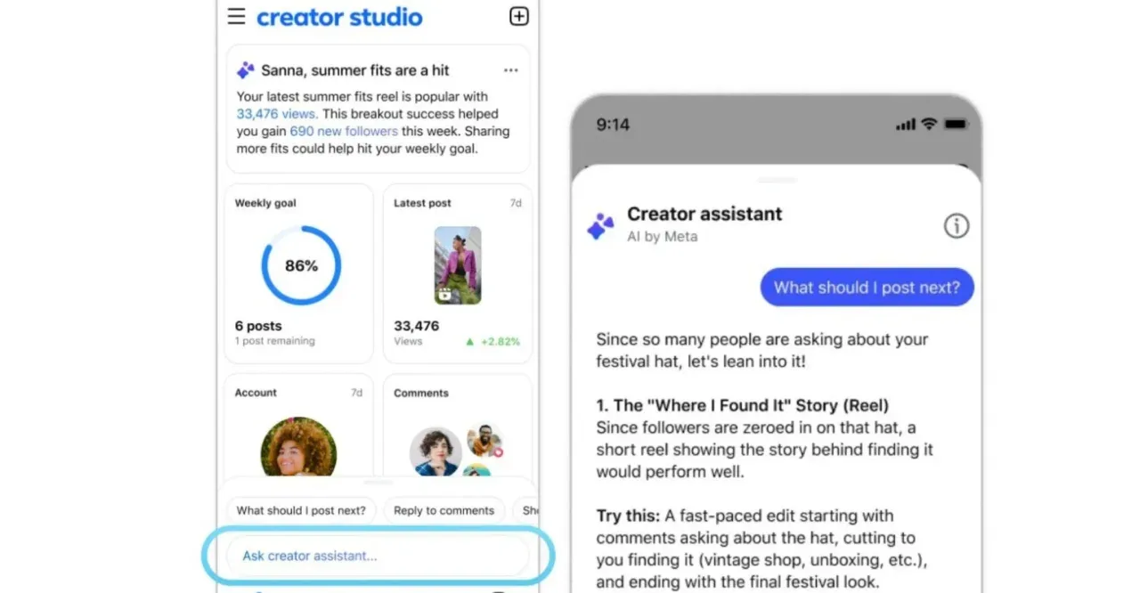 Facebook, içerik üreticilerine yönelik yapay zeka uygulaması Creator Studio'yu yayınladı – görsel 2 Facebook, içerik üreticilerine yönelik yapay zeka uygulaması Creator Studio'yu yayınladı – görsel 2