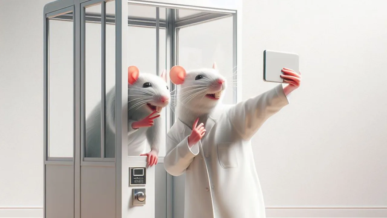 Selfie çeken fareler