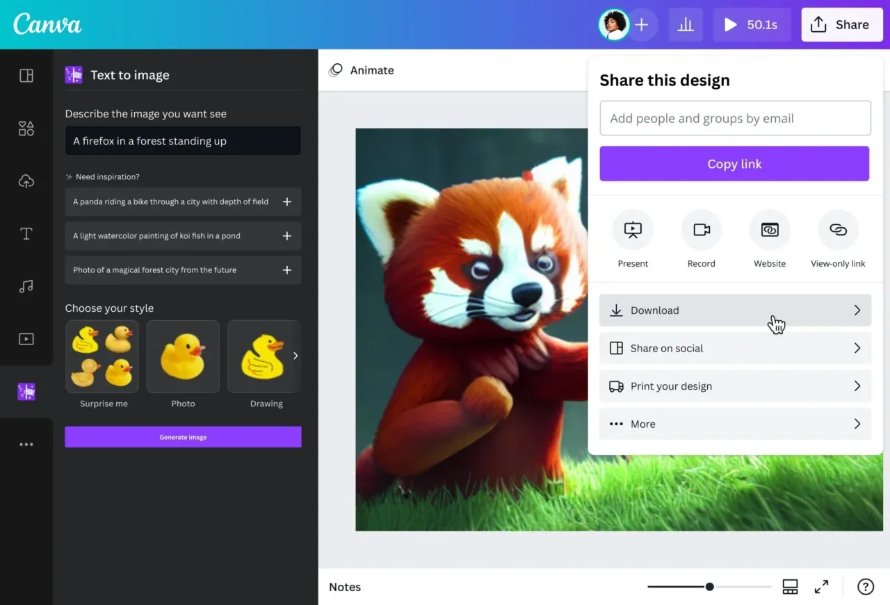 Canva, yapay zeka ile buluşuyor – görsel 1 Canva, yapay zeka ile buluşuyor – görsel 1
