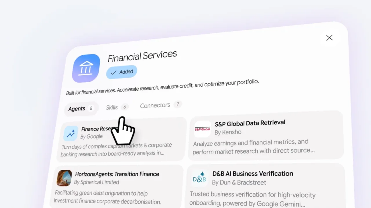 Google, finans sektörüne özel yapay zeka platformu Gemini Enterprise for Financial Services'ı tanıttı Google, finans sektörüne özel yapay zeka platformu Gemini Enterprise for Financial Services'ı tanıttı