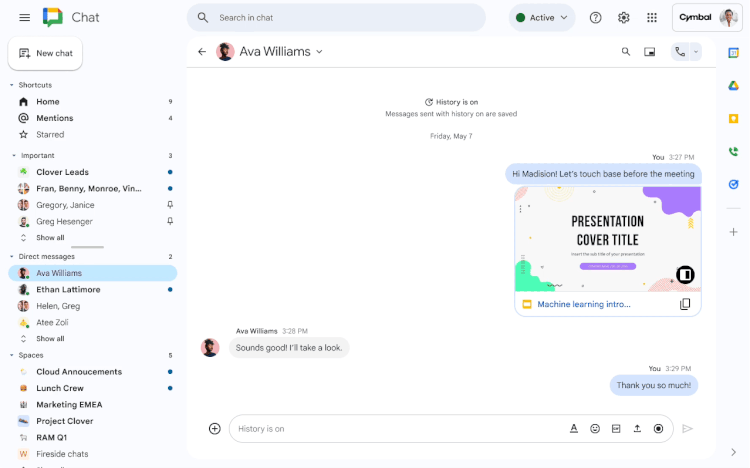 Google Chat, huddles ile Slack'e benzer özellikler sunmaya başladı Google Chat, huddles ile Slack'e benzer özellikler sunmaya başladı