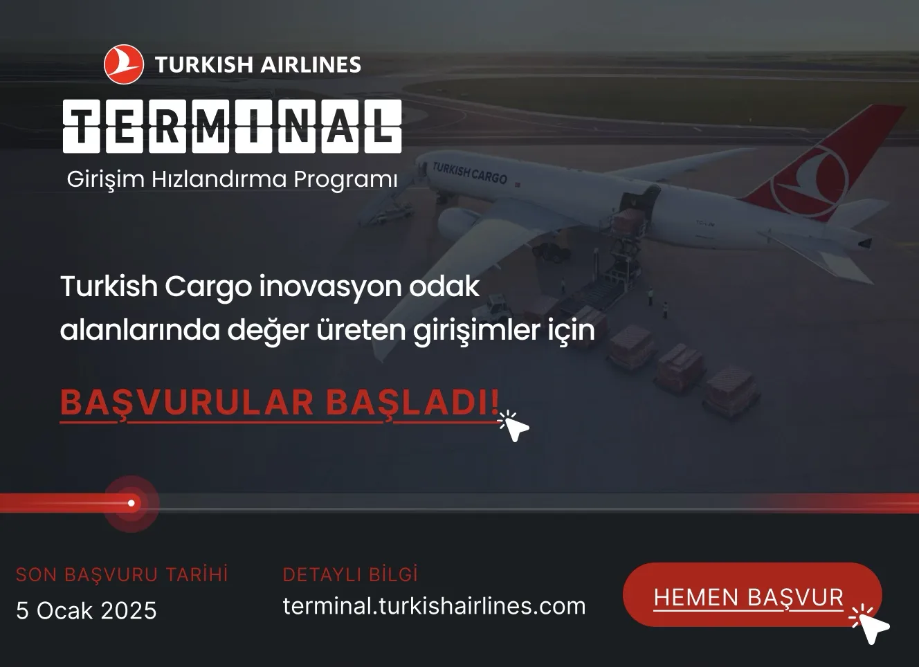 Türk Hava Yolları Terminal Girişim Hızlandırma Programı 2024 için başvurular başladı
