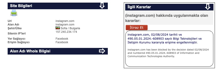 Instagram, BTK kararıyla erişime engellendi Instagram, BTK kararıyla erişime engellendi