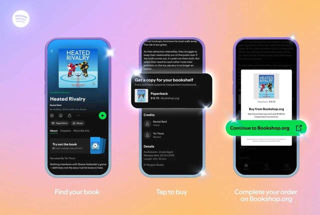 Spotify, kitap satmaya başladı Spotify, kitap satmaya başladı