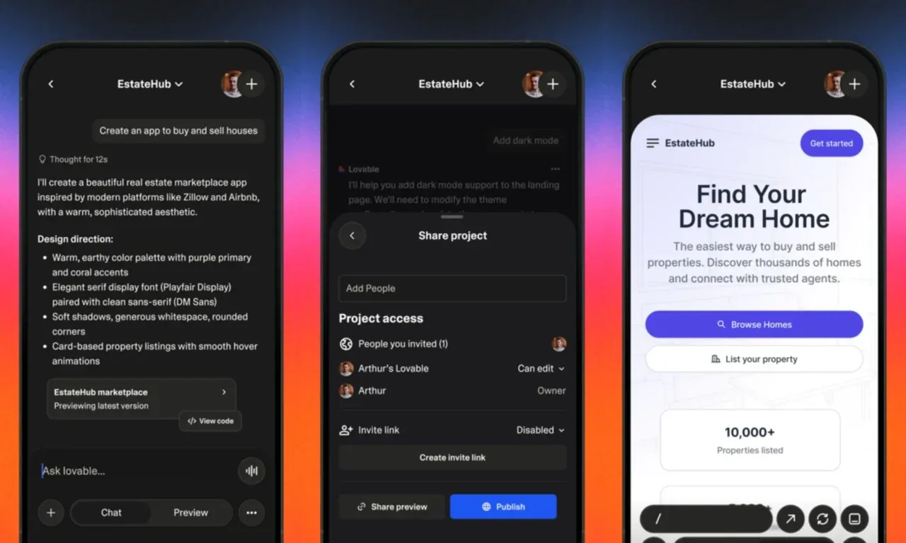 Vibe-coding platformu Lovable, mobil uygulamasını yayınladı – görsel 1 Vibe-coding platformu Lovable, mobil uygulamasını yayınladı – görsel 1