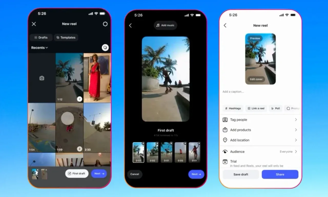 Instagram, otomatik Reels hazırlayan First Draft özelliğini tanıttı – görsel 1