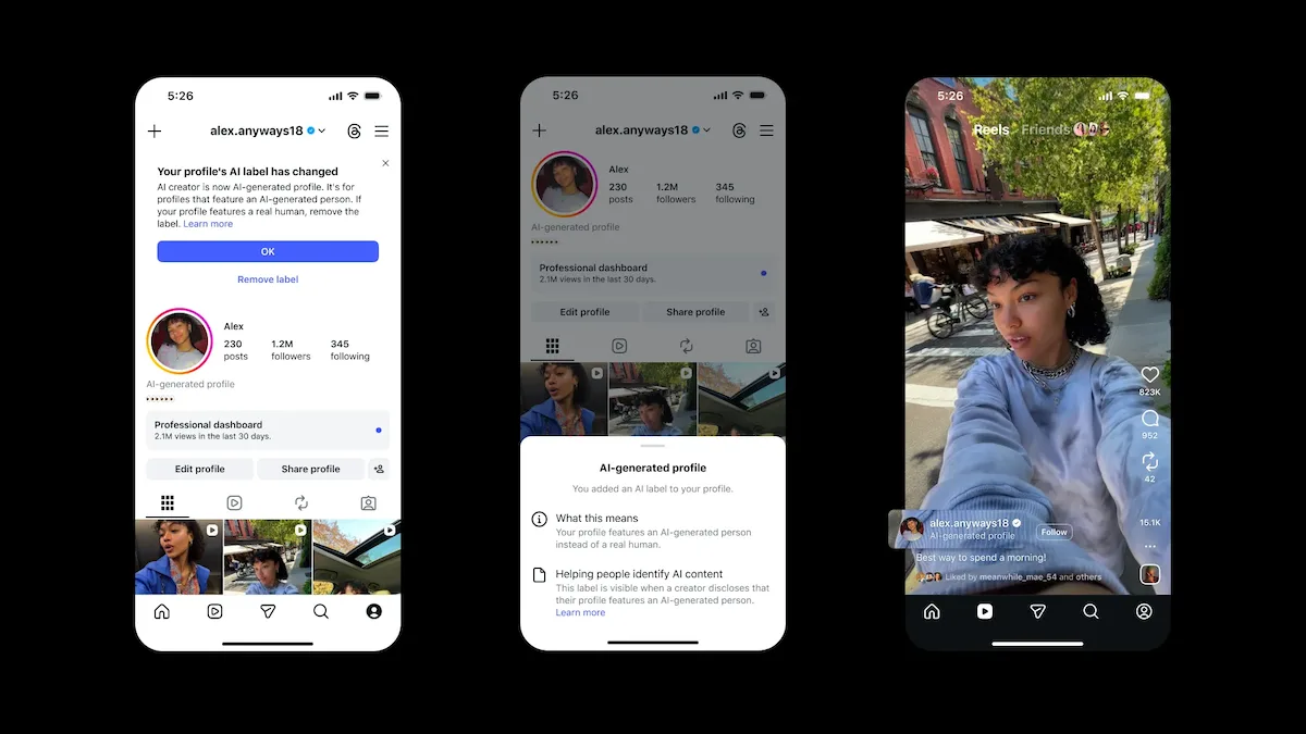 Instagram, yapay zeka ile oluşturulmuş profilleri etiketlemeye başlıyor – görsel 2 Instagram, yapay zeka ile oluşturulmuş profilleri etiketlemeye başlıyor – görsel 2