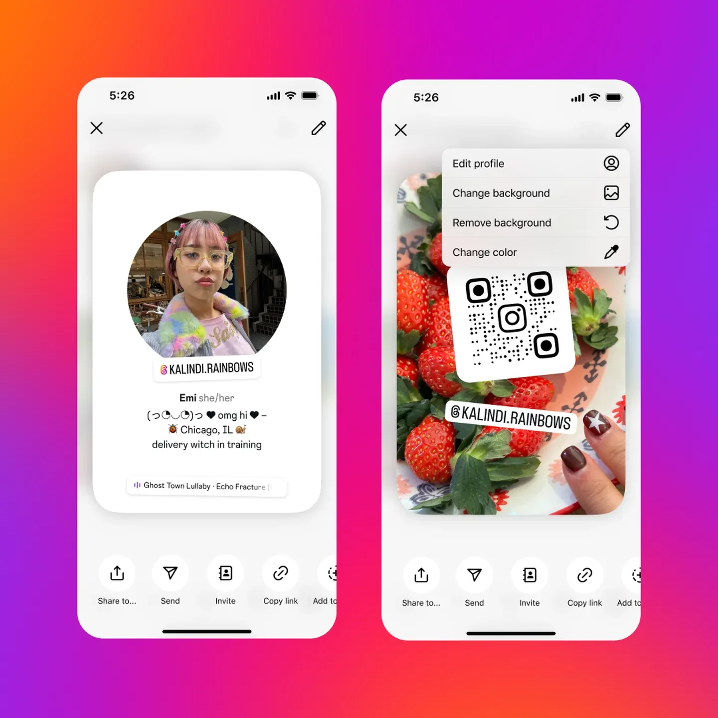 Instagram profil kartvizit