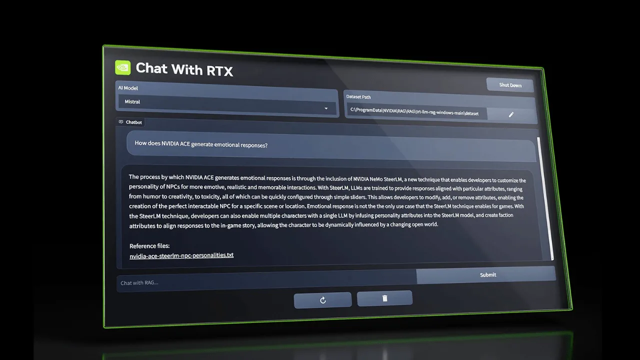 Nvidia "Chat with RTX" sohbet botunu kullanıma sundu