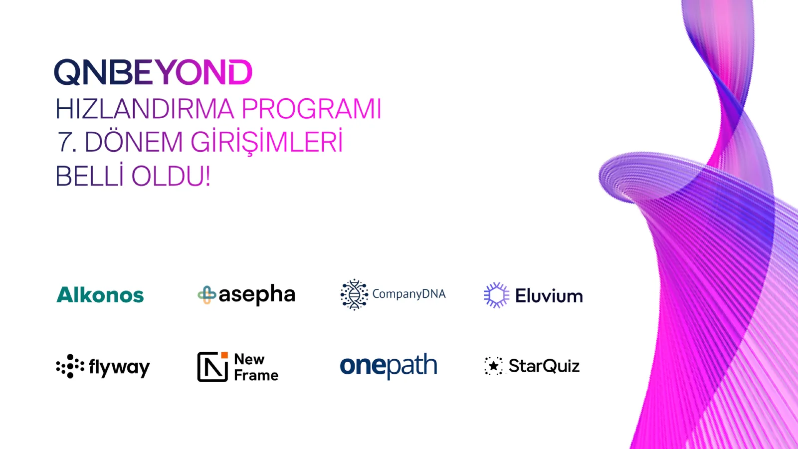 QNBEYOND Hızlandırma Programı'nın 7. dönem girişimleri belli oldu