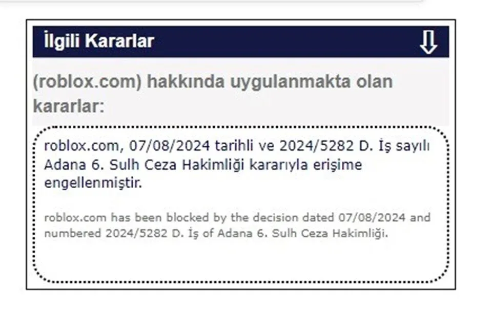 Roblox için erişim engeli geldi Roblox için erişim engeli geldi