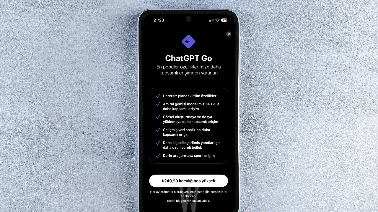 Uygun fiyatlı ChatGPT aboneliği Go, Türkiye'de kullanıma sunuldu – görsel 1 Uygun fiyatlı ChatGPT aboneliği Go, Türkiye'de kullanıma sunuldu – görsel 1
