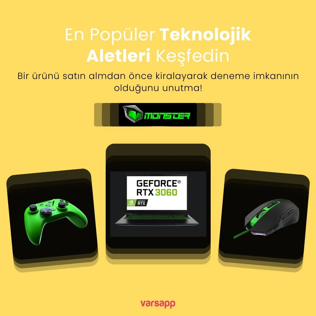 Varsapp üzerinden Monster Notebook oyun bilgisayarları kiralanabilecek Varsapp üzerinden Monster Notebook oyun bilgisayarları kiralanabilecek