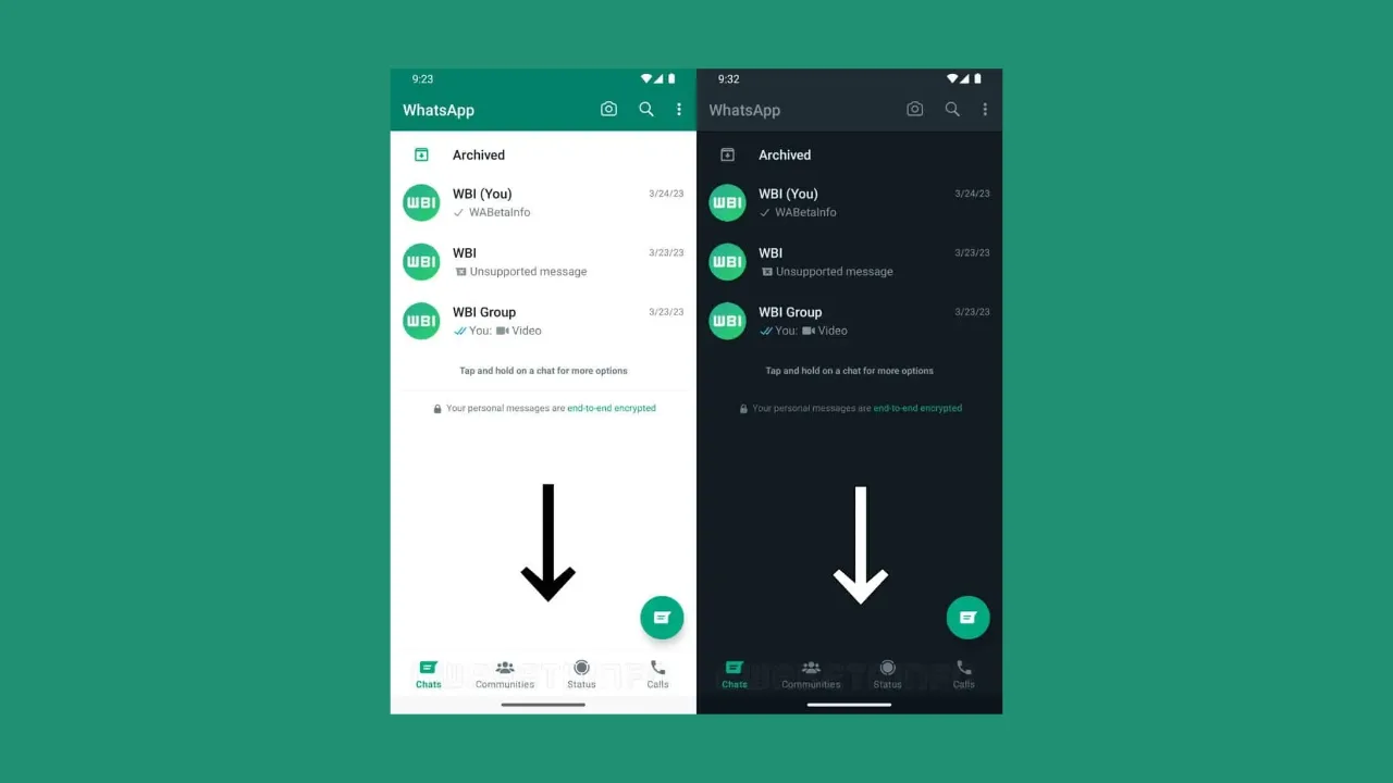 WhatsApp, Android cihazlarda tasarımı değiştiriyor