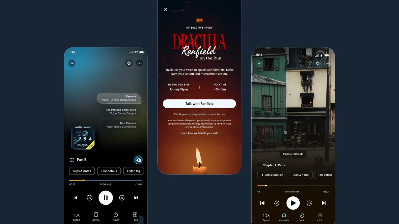 Audible, hikaye karakterleriyle konuşturan yapay zeka özelliğini tanıttı