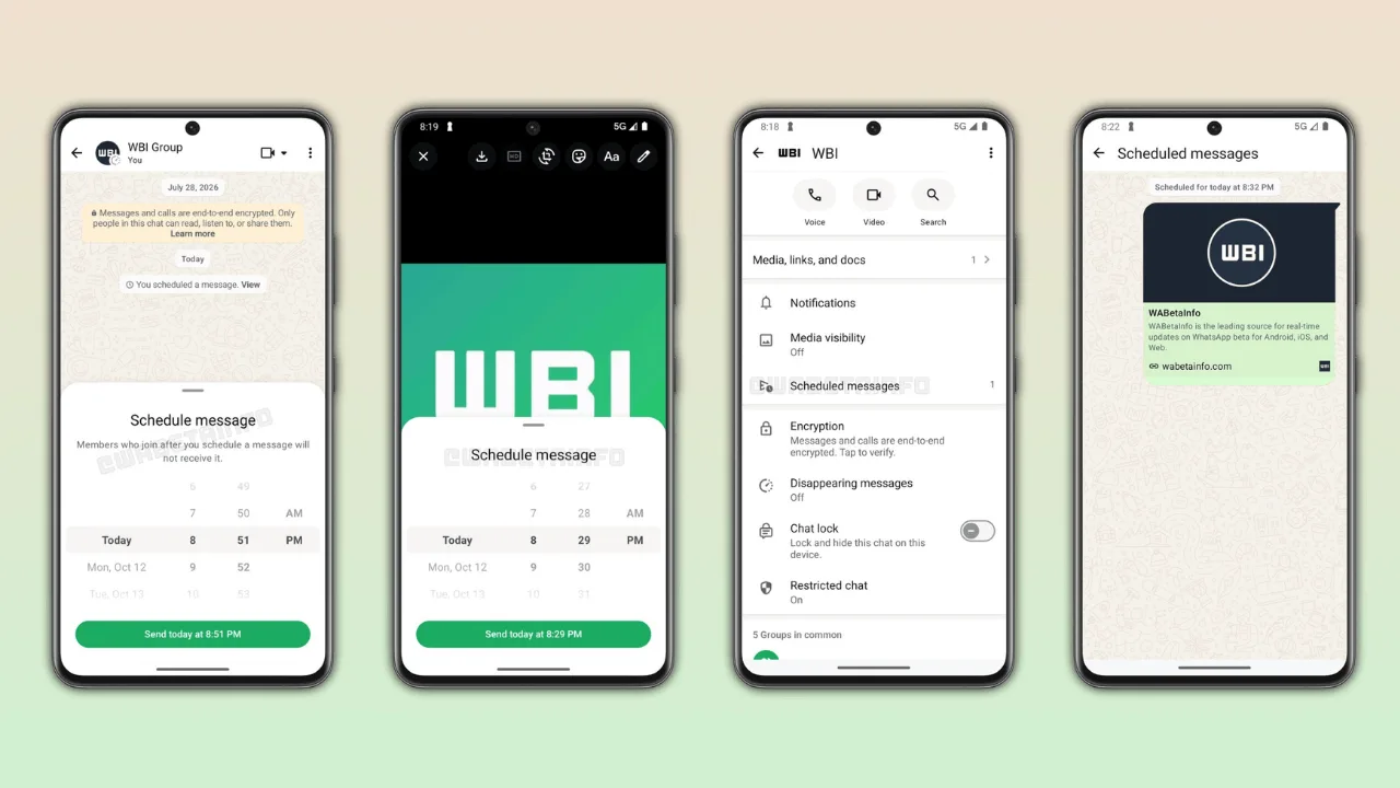 WhatsApp, planlı mesaj gönderme özelliğini geliştiriyor WhatsApp, planlı mesaj gönderme özelliğini geliştiriyor