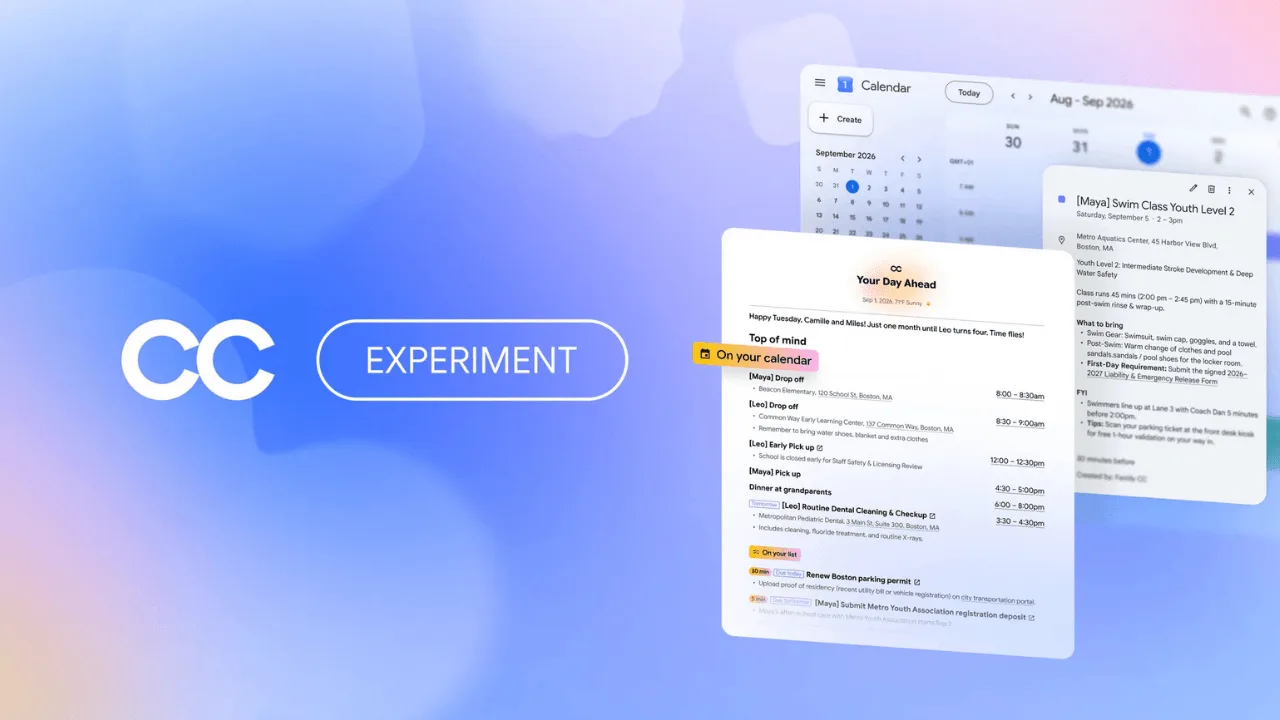 Google, ailelere özel yapay zeka ajanı CC’yi tanıttı