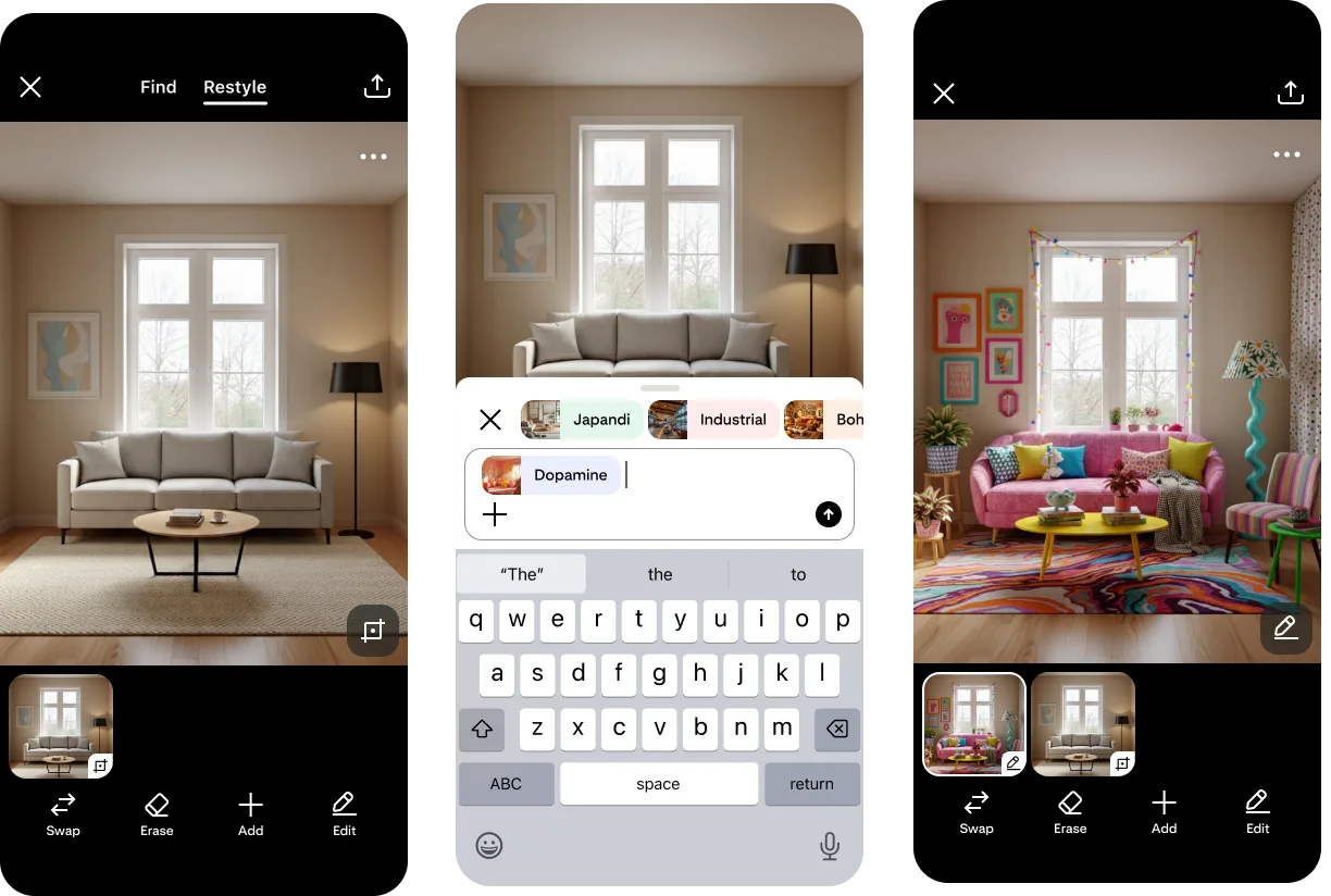 Pinterest, yapay zeka destekli dekorasyon özelliği Restyle'ı tanıttı